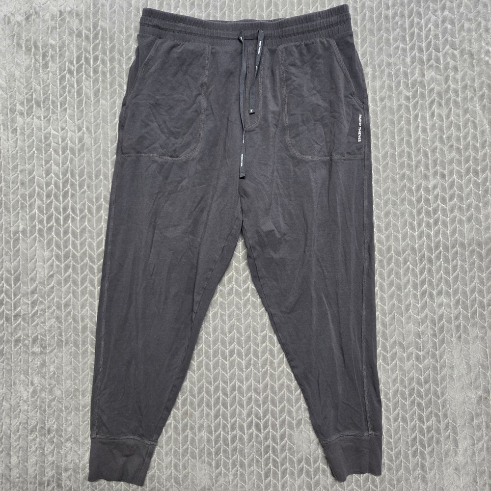 Pair of Thieves Men Charcoal Gray Lounge Jogger Pants Large Ready For Everything